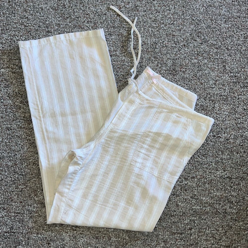 Victoria’s Secret linen striped beach pants 12